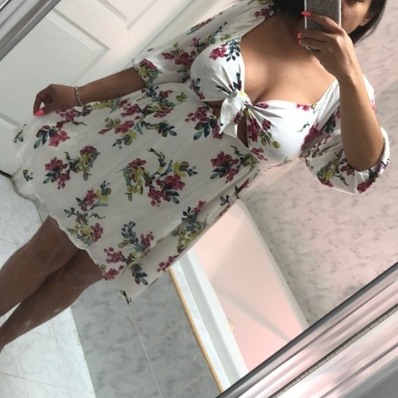 GIRLY & FLIRTY SWEETHEART TIE FRONT DRESS - Picture 5 of 7